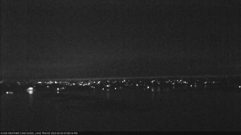 Lake Travis webcam, February 3, 2023 7:00 PM CT