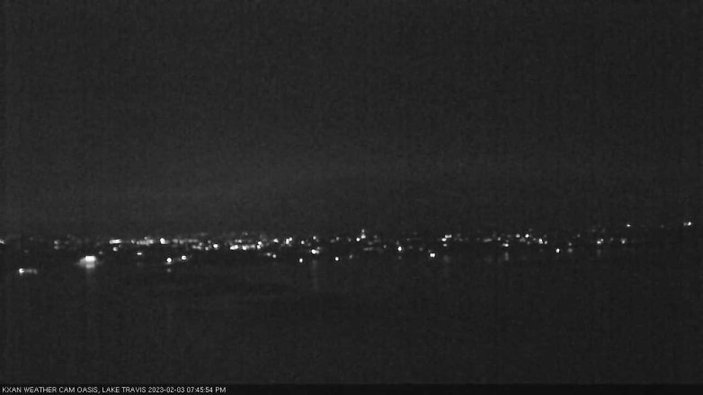 Lake Travis webcam, February 3, 2023 7:45 PM CT
