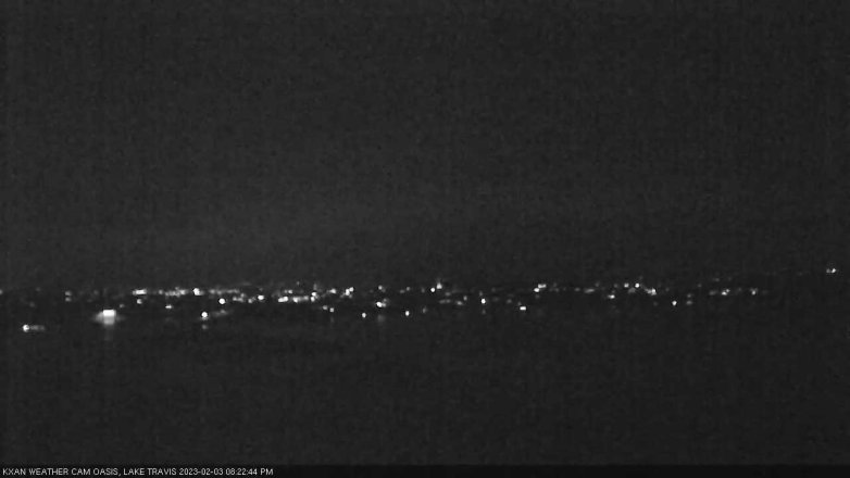 Lake Travis webcam, February 3, 2023 8:25 PM CT