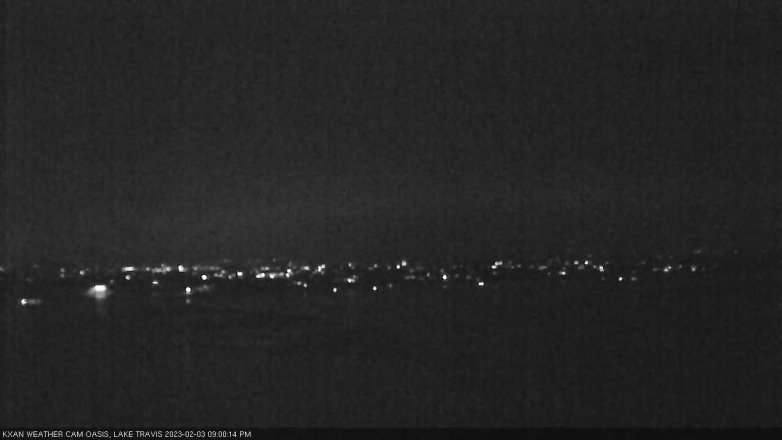 Lake Travis webcam, February 3, 2023 9:00 PM CT