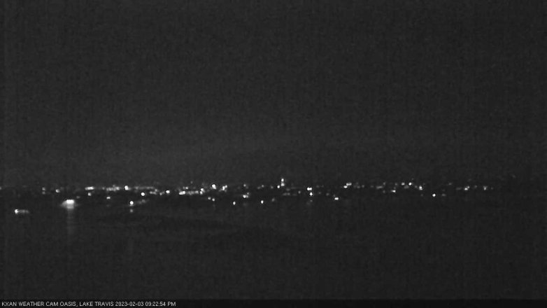 Lake Travis webcam, February 3, 2023 9:25 PM CT