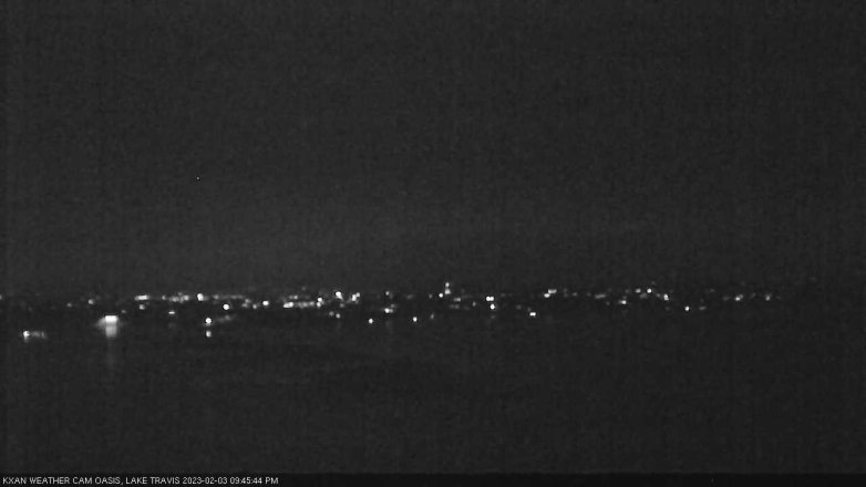 Lake Travis webcam, February 3, 2023 9:45 PM CT