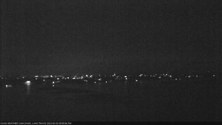 Lake Travis webcam, February 3, 2023 10:00 PM CT