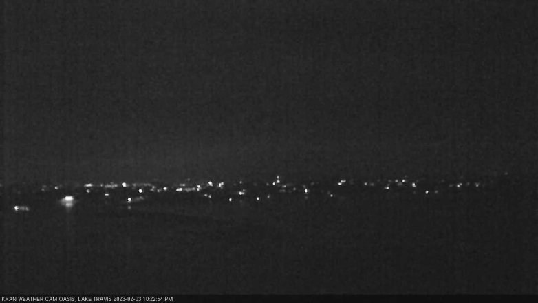 Lake Travis webcam, February 3, 2023 10:25 PM CT