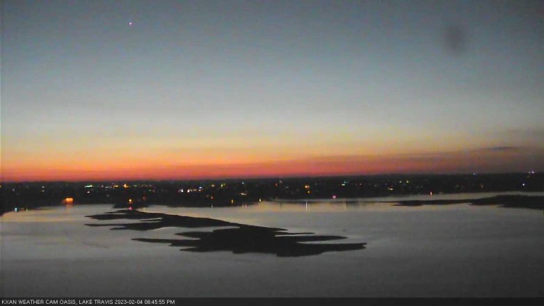 Lake Travis webcam, February 4, 2023 6:45 PM CT