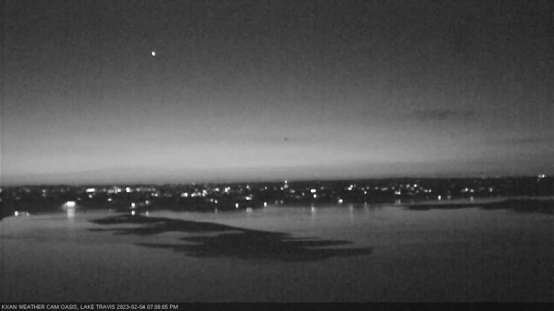 Lake Travis webcam, February 4, 2023 7:00 PM CT