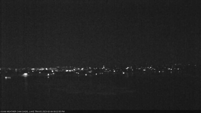 Lake Travis webcam, February 4, 2023 8:25 PM CT