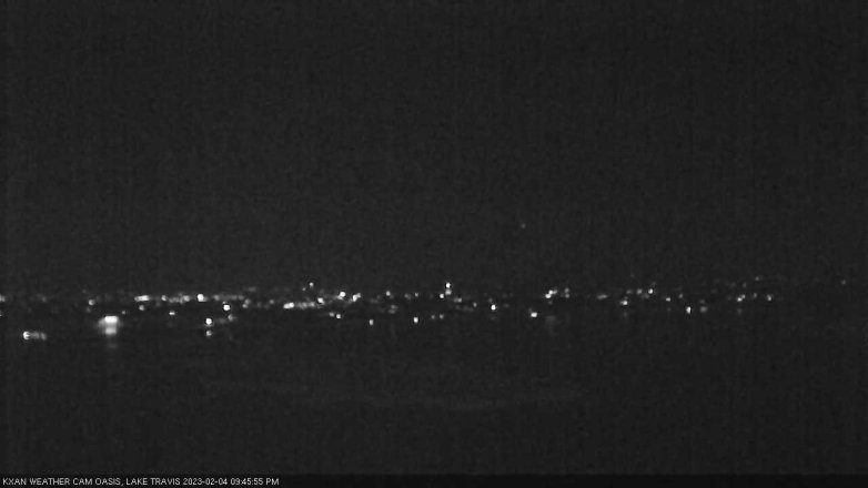 Lake Travis webcam, February 4, 2023 9:45 PM CT