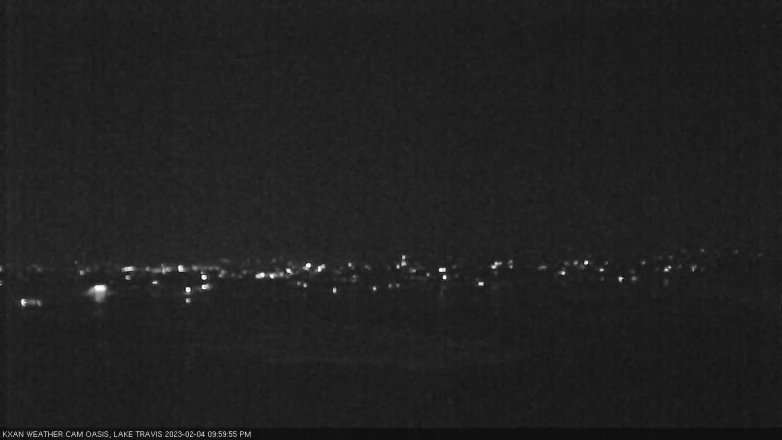 Lake Travis webcam, February 4, 2023 10:00 PM CT