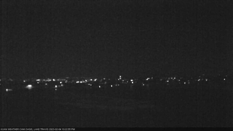 Lake Travis webcam, February 4, 2023 10:25 PM CT