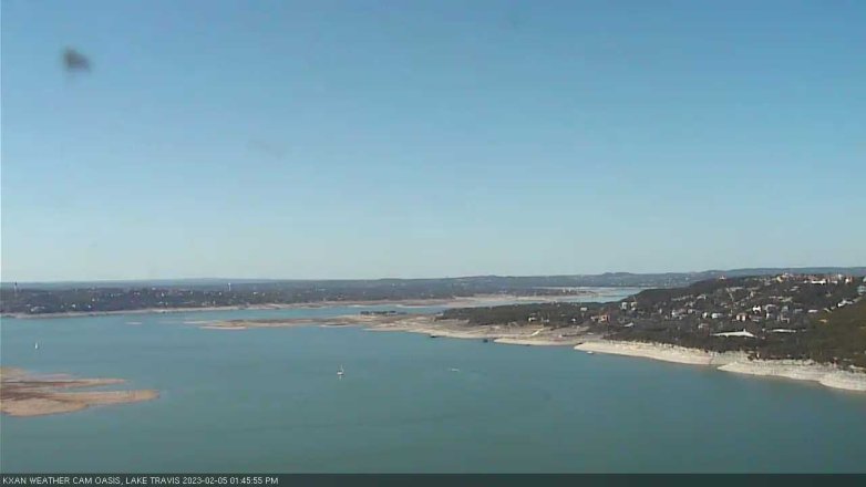 Lake Travis webcam, February 5, 2023 1:45 PM CT