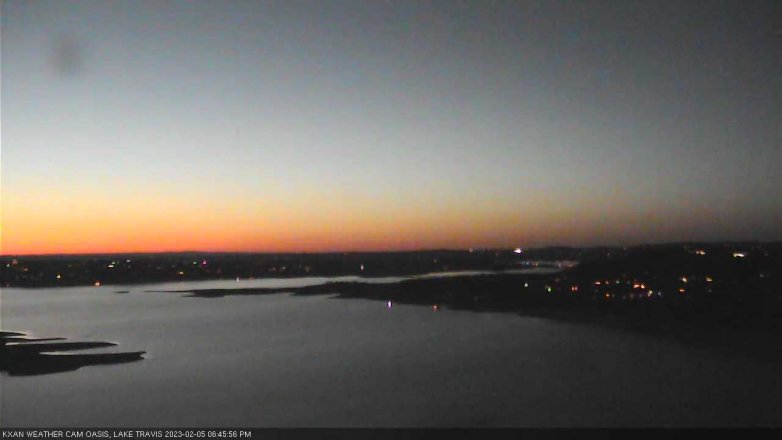 Lake Travis webcam, February 5, 2023 6:45 PM CT