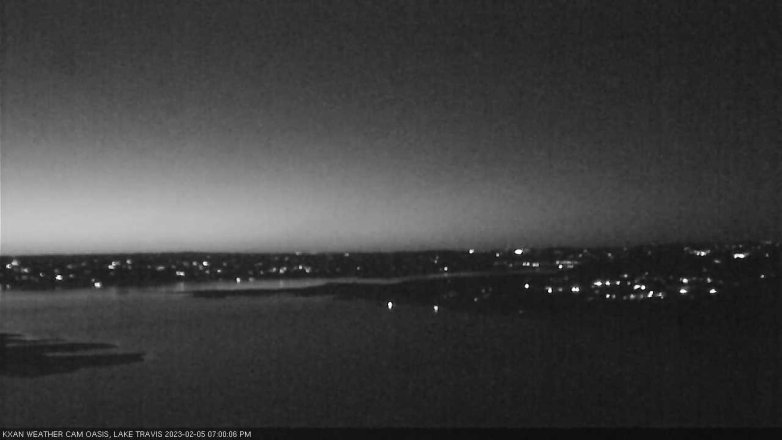 Lake Travis webcam, February 5, 2023 7:00 PM CT