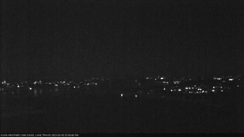 Lake Travis webcam, February 5, 2023 7:45 PM CT