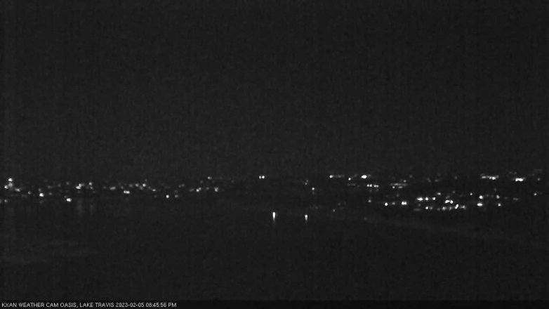 Lake Travis webcam, February 5, 2023 8:45 PM CT