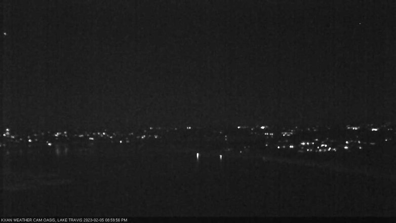 Lake Travis webcam, February 5, 2023 9:00 PM CT