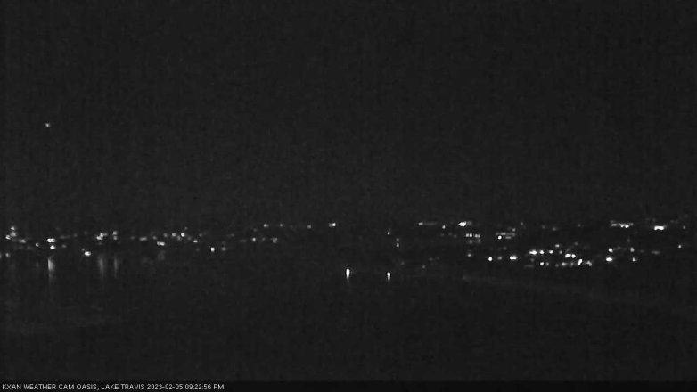 Lake Travis webcam, February 5, 2023 9:25 PM CT