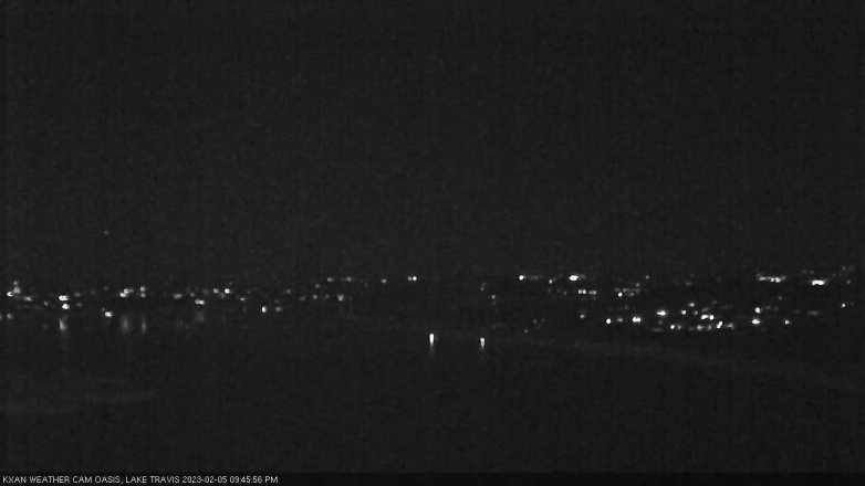 Lake Travis webcam, February 5, 2023 9:45 PM CT