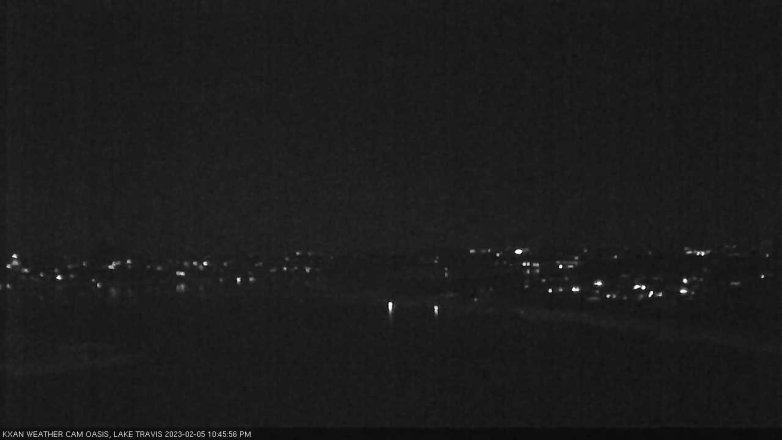 Lake Travis webcam, February 5, 2023 10:45 PM CT
