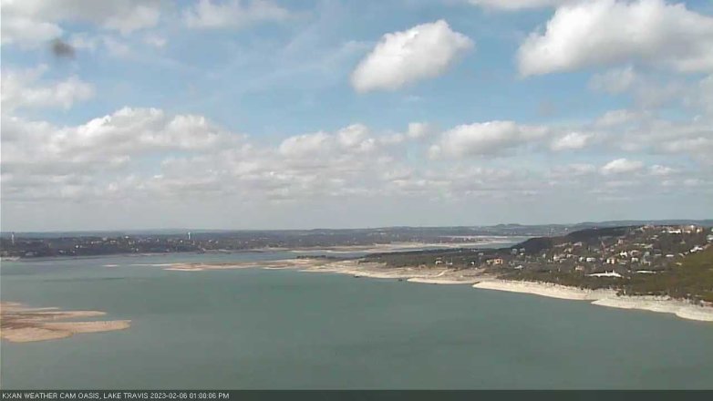 Lake Travis webcam, February 6, 2023 1:00 PM CT