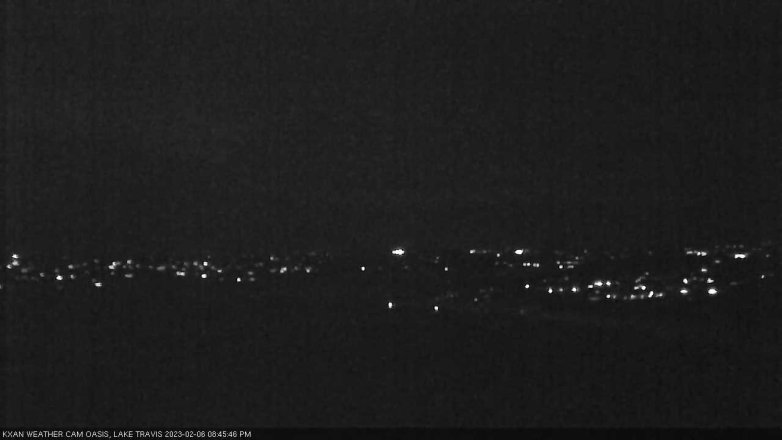 Lake Travis webcam, February 6, 2023 8:45 PM CT