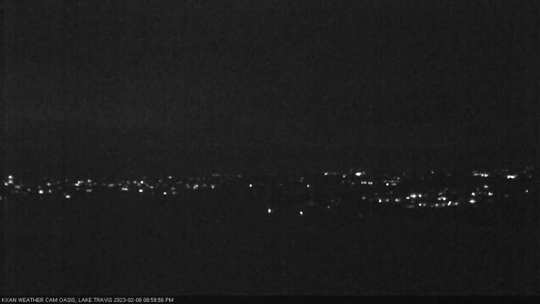 Lake Travis webcam, February 6, 2023 9:00 PM CT