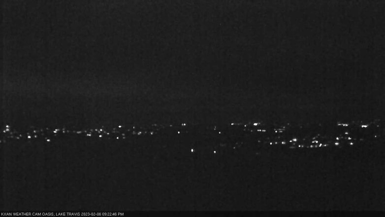 Lake Travis webcam, February 6, 2023 9:25 PM CT