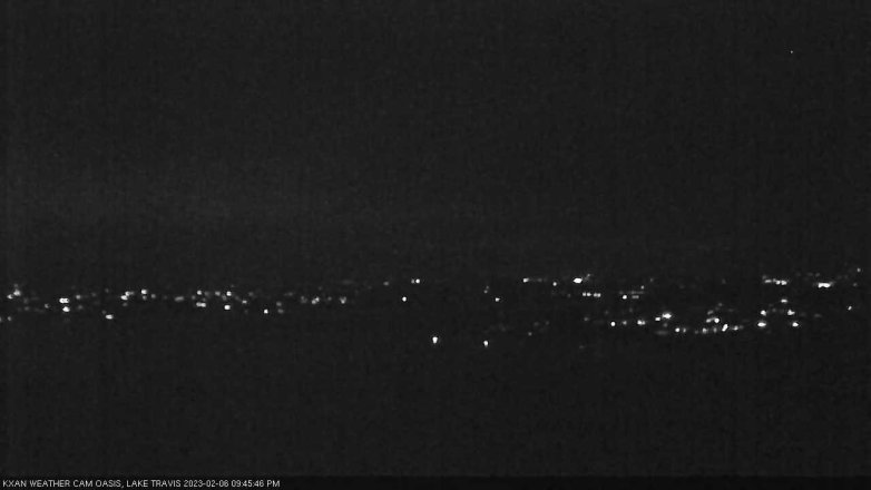 Lake Travis webcam, February 6, 2023 9:45 PM CT