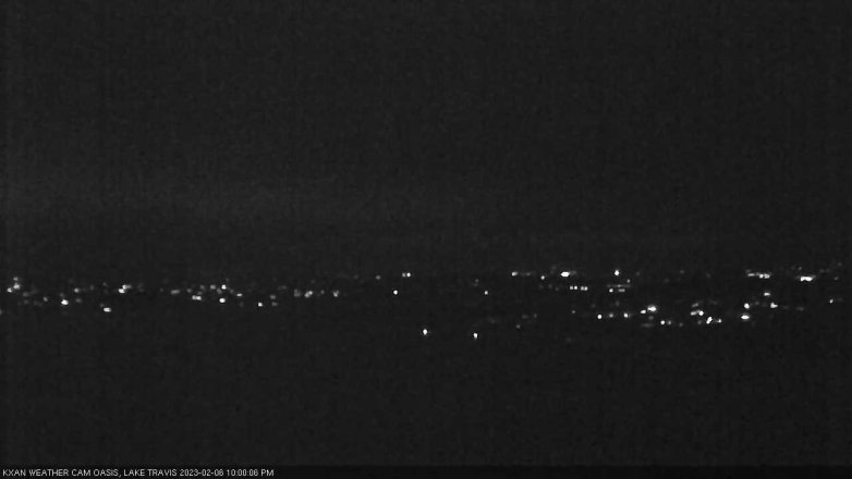 Lake Travis webcam, February 6, 2023 10:00 PM CT
