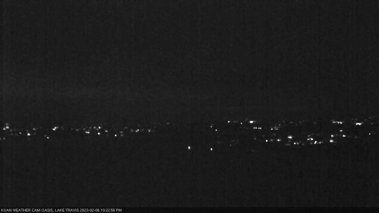 Lake Travis webcam, February 6, 2023 10:25 PM CT