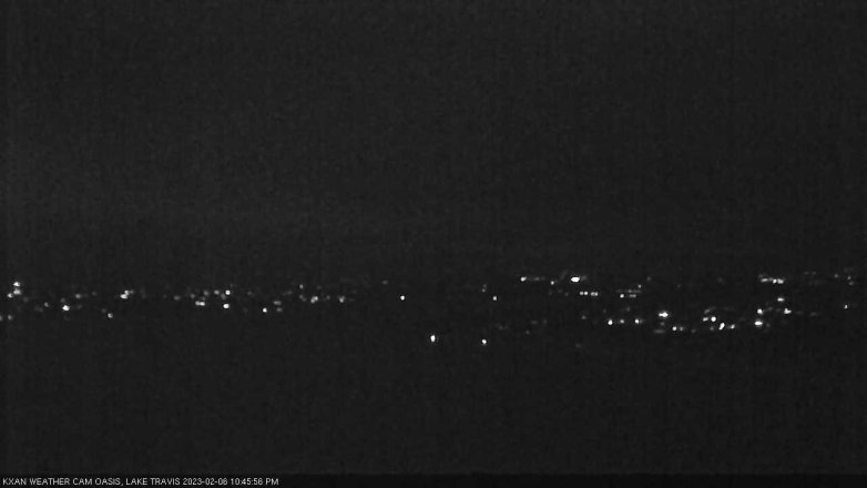 Lake Travis webcam, February 6, 2023 10:45 PM CT