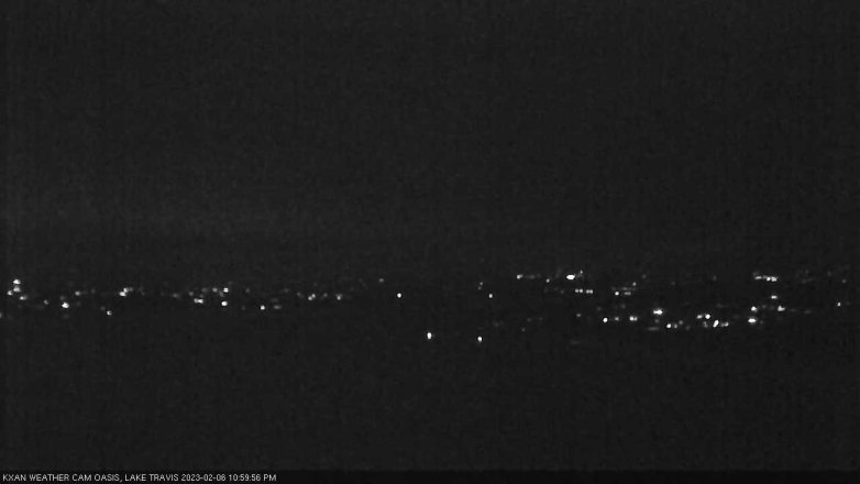 Lake Travis webcam, February 6, 2023 11:00 PM CT