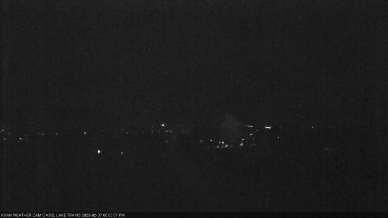 Lake Travis webcam, February 7, 2023 8:00 PM CT