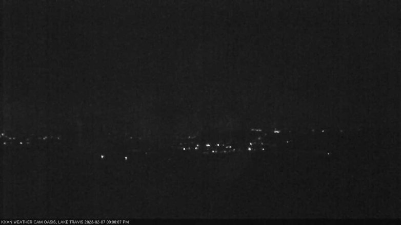 Lake Travis webcam, February 7, 2023 9:00 PM CT