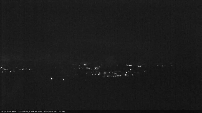 Lake Travis webcam, February 7, 2023 9:25 PM CT