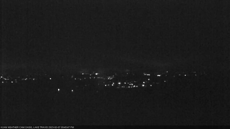 Lake Travis webcam, February 7, 2023 9:45 PM CT