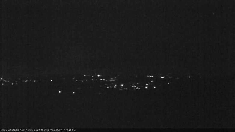 Lake Travis webcam, February 7, 2023 10:25 PM CT