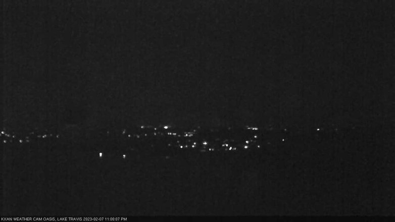 Lake Travis webcam, February 7, 2023 11:00 PM CT