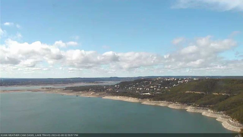 Lake Travis webcam, February 8, 2023 3:00 PM CT