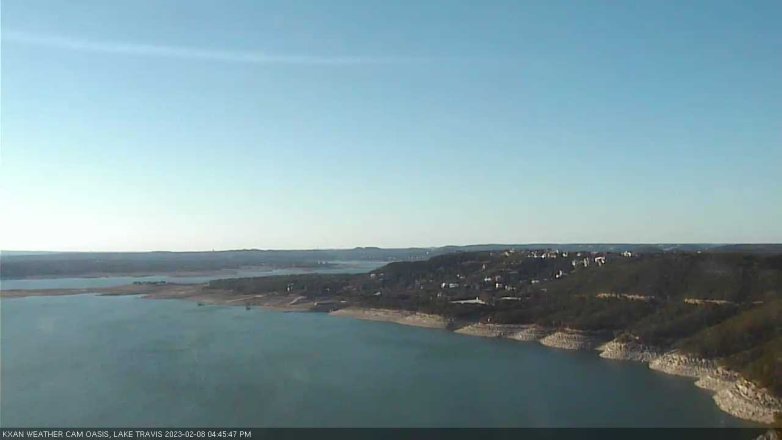 Lake Travis webcam, February 8, 2023 4:45 PM CT