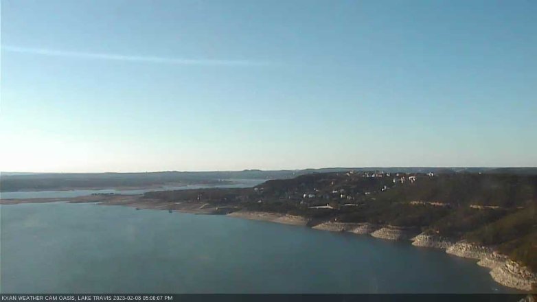 Lake Travis webcam, February 8, 2023 5:00 PM CT