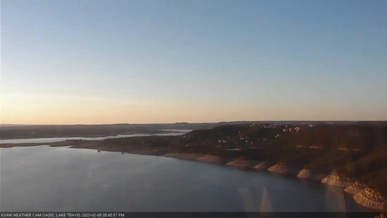 Lake Travis webcam, February 8, 2023 5:45 PM CT
