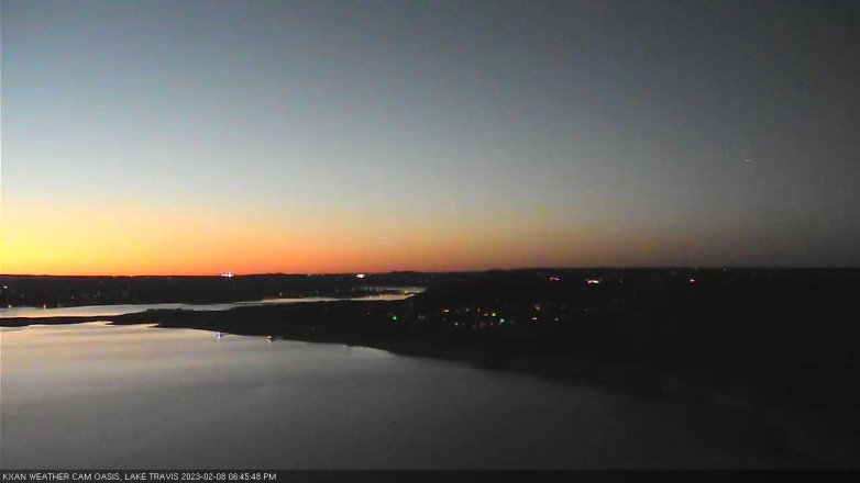 Lake Travis webcam, February 8, 2023 6:45 PM CT