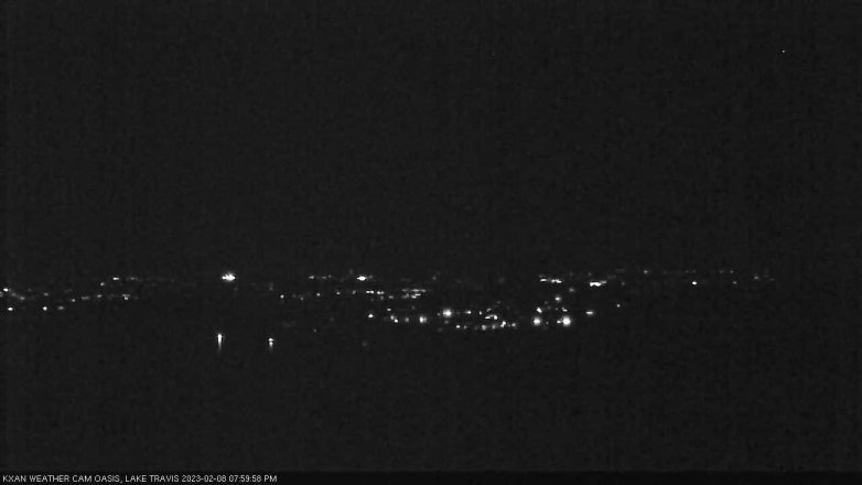 Lake Travis webcam, February 8, 2023 8:00 PM CT