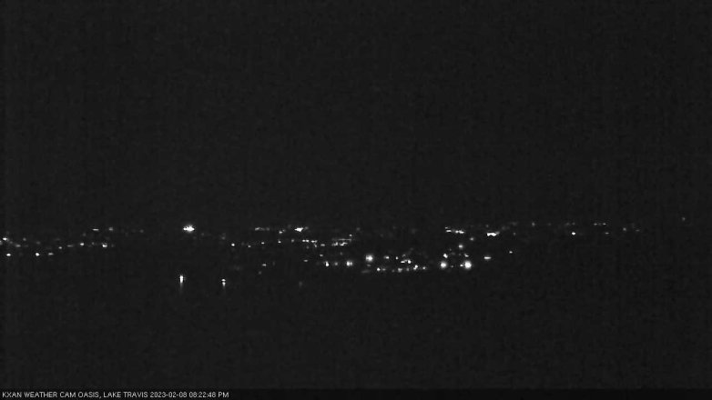 Lake Travis webcam, February 8, 2023 8:25 PM CT