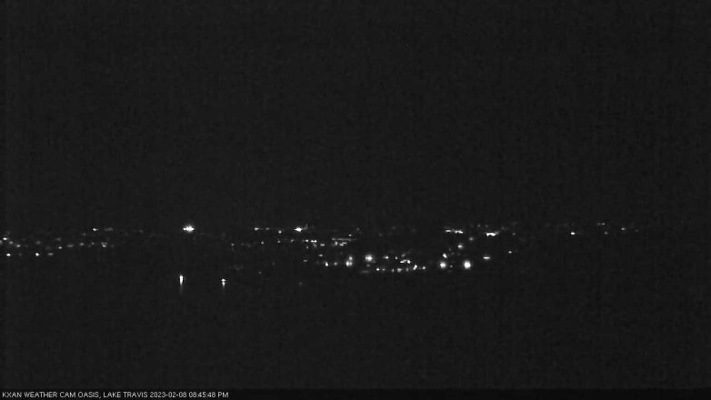 Lake Travis webcam, February 8, 2023 8:45 PM CT