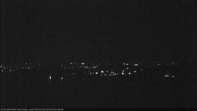 Lake Travis webcam, February 8, 2023 9:25 PM CT