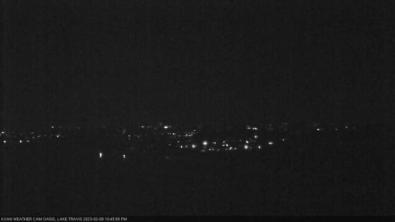 Lake Travis webcam, February 8, 2023 10:45 PM CT