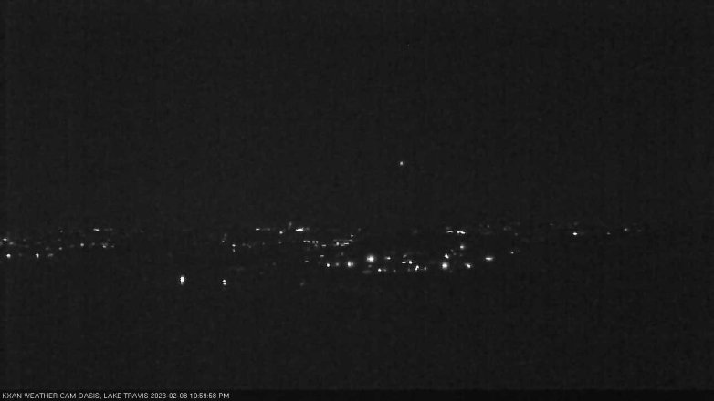 Lake Travis webcam, February 8, 2023 11:00 PM CT