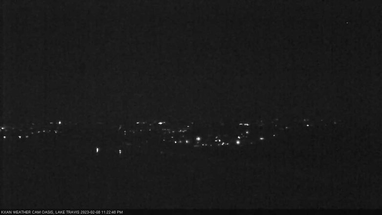 Lake Travis webcam, February 8, 2023 11:25 PM CT